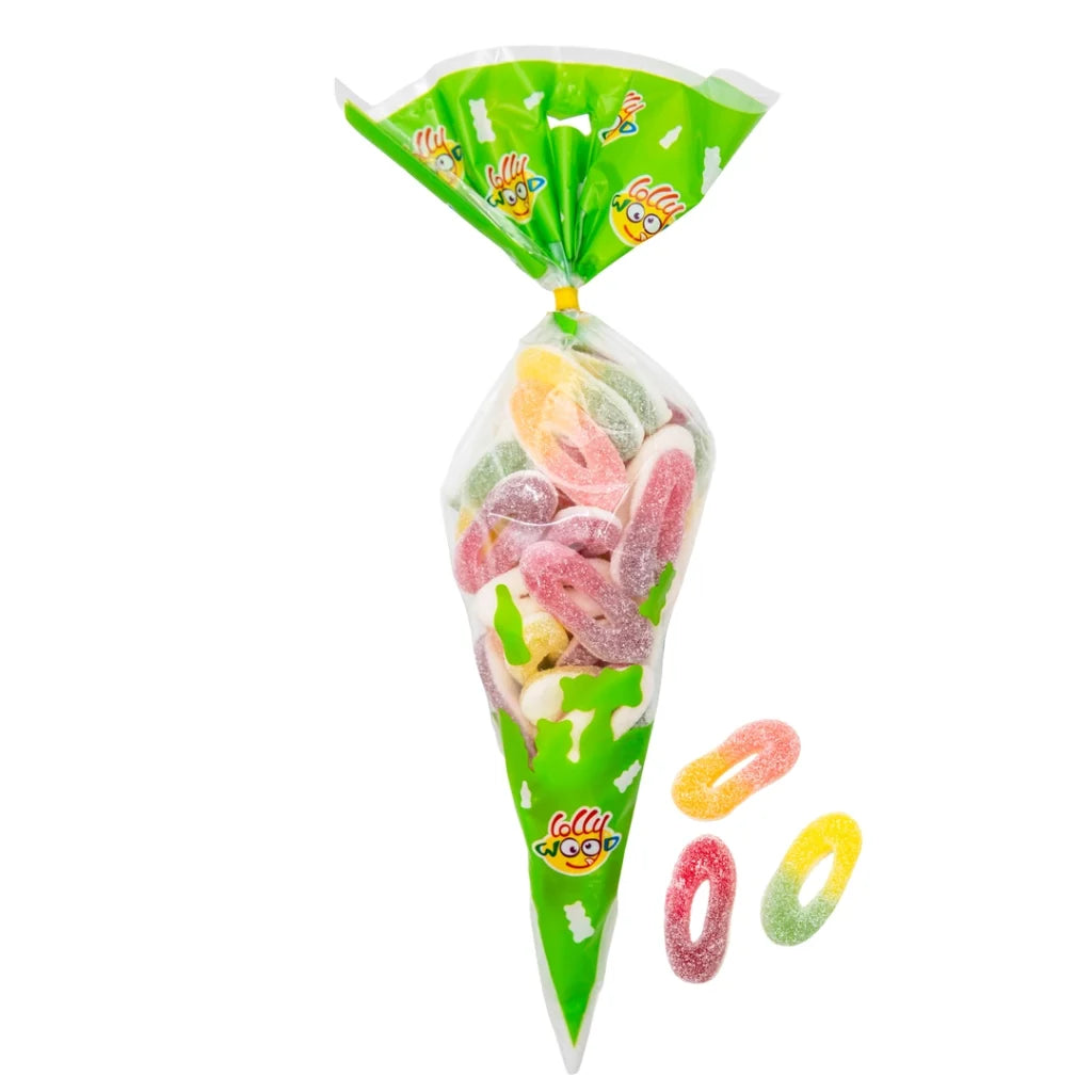 Lollywood Sour Fruity Rings tipzak 300g
