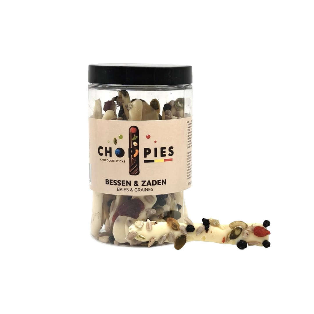 Choppies Chocolate Sticks Wit Bessen-Zaden