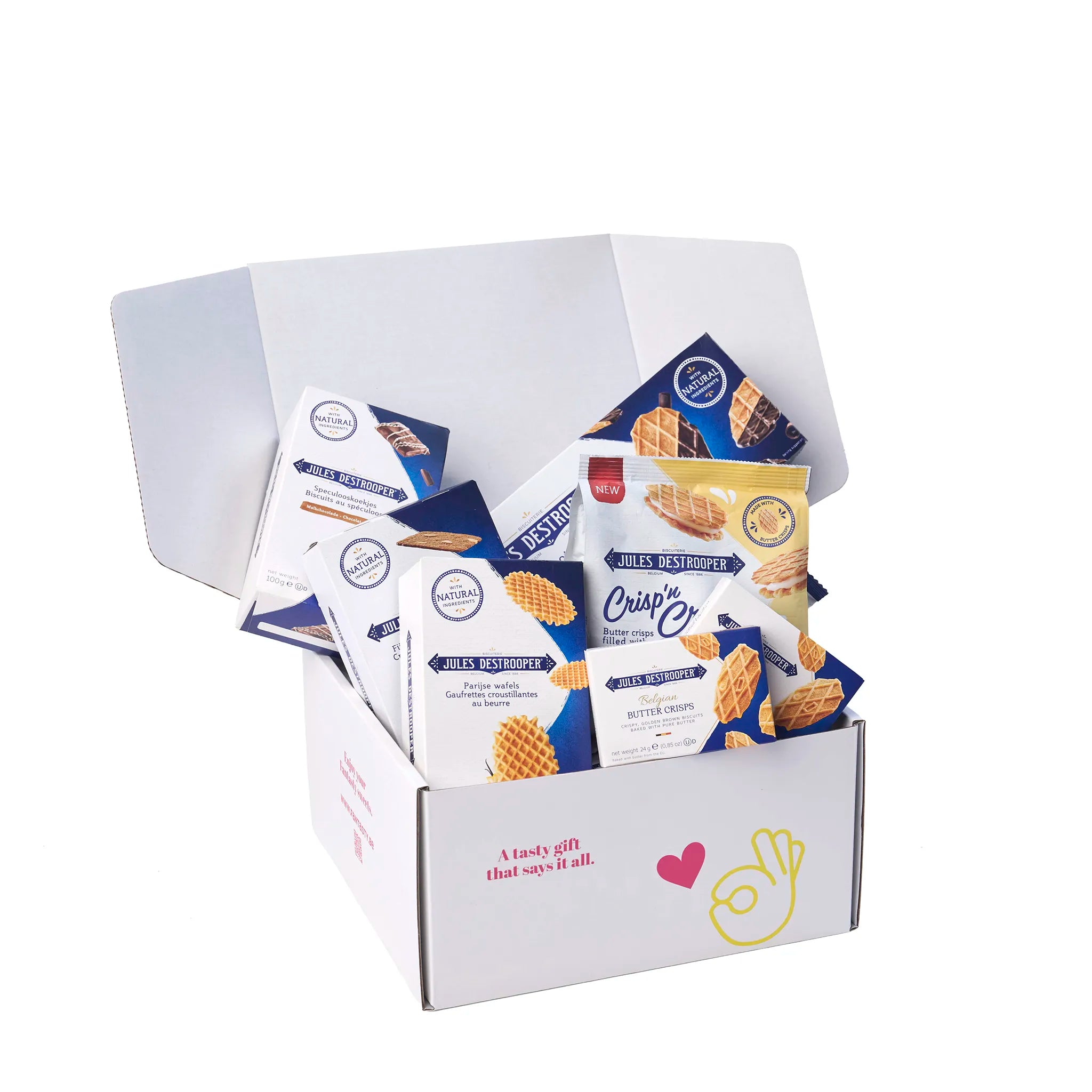 Deluxe Geschenk Jules Destrooper mooi verpakt in de open cadeaudoos