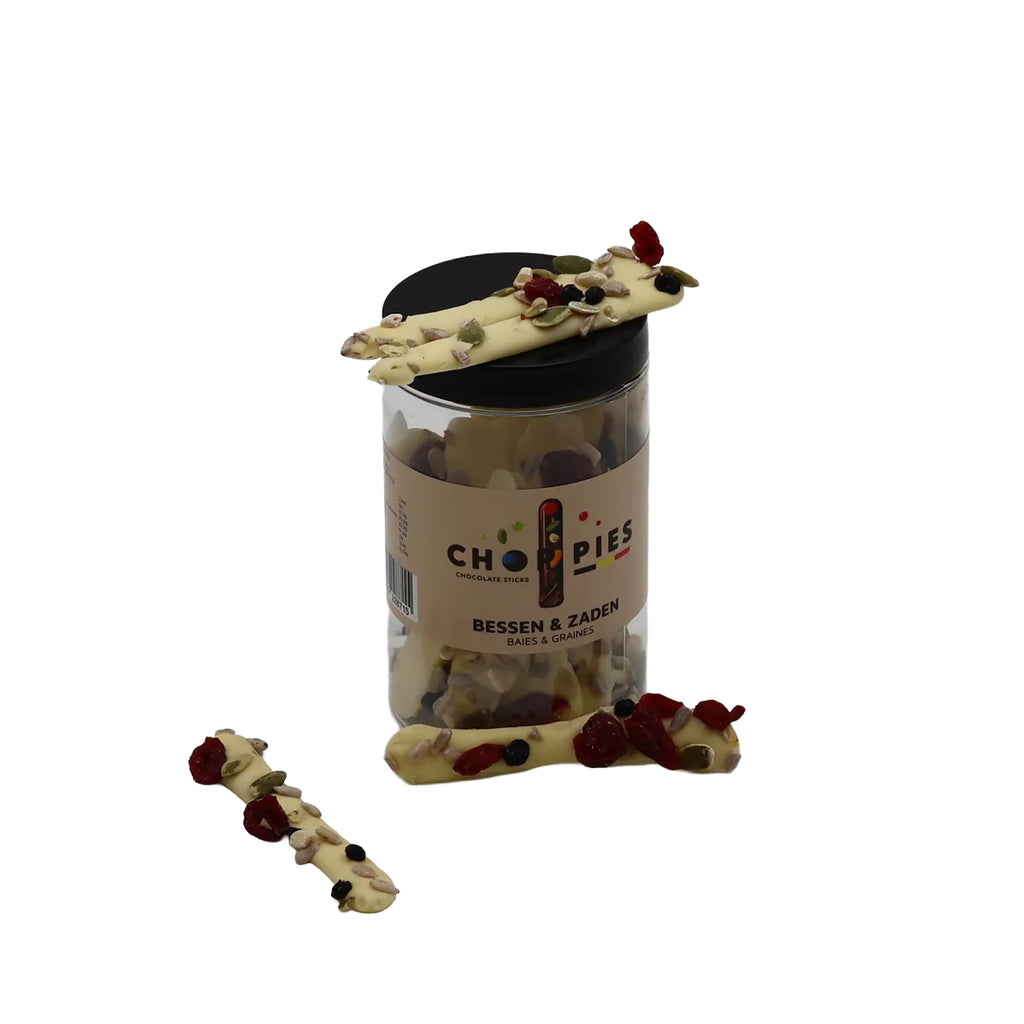 Choppies Chocolate Sticks Wit Bessen-Zaden