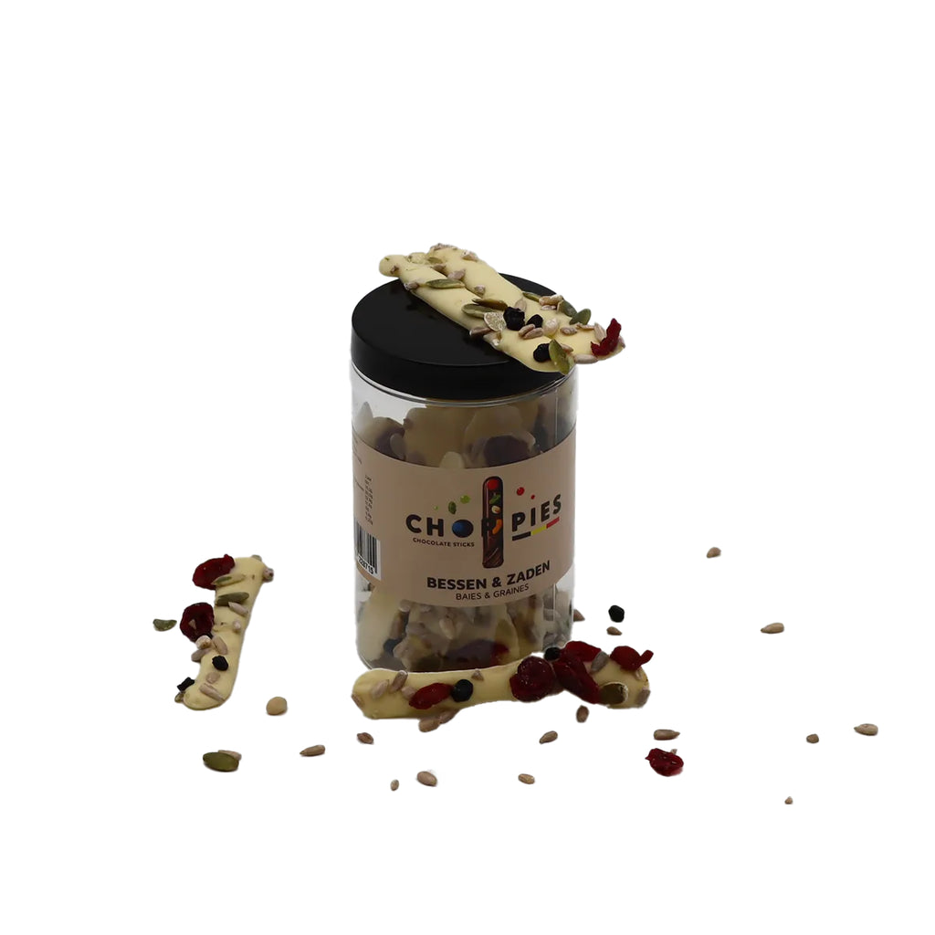 Choppies Chocolate Sticks Wit Bessen-Zaden
