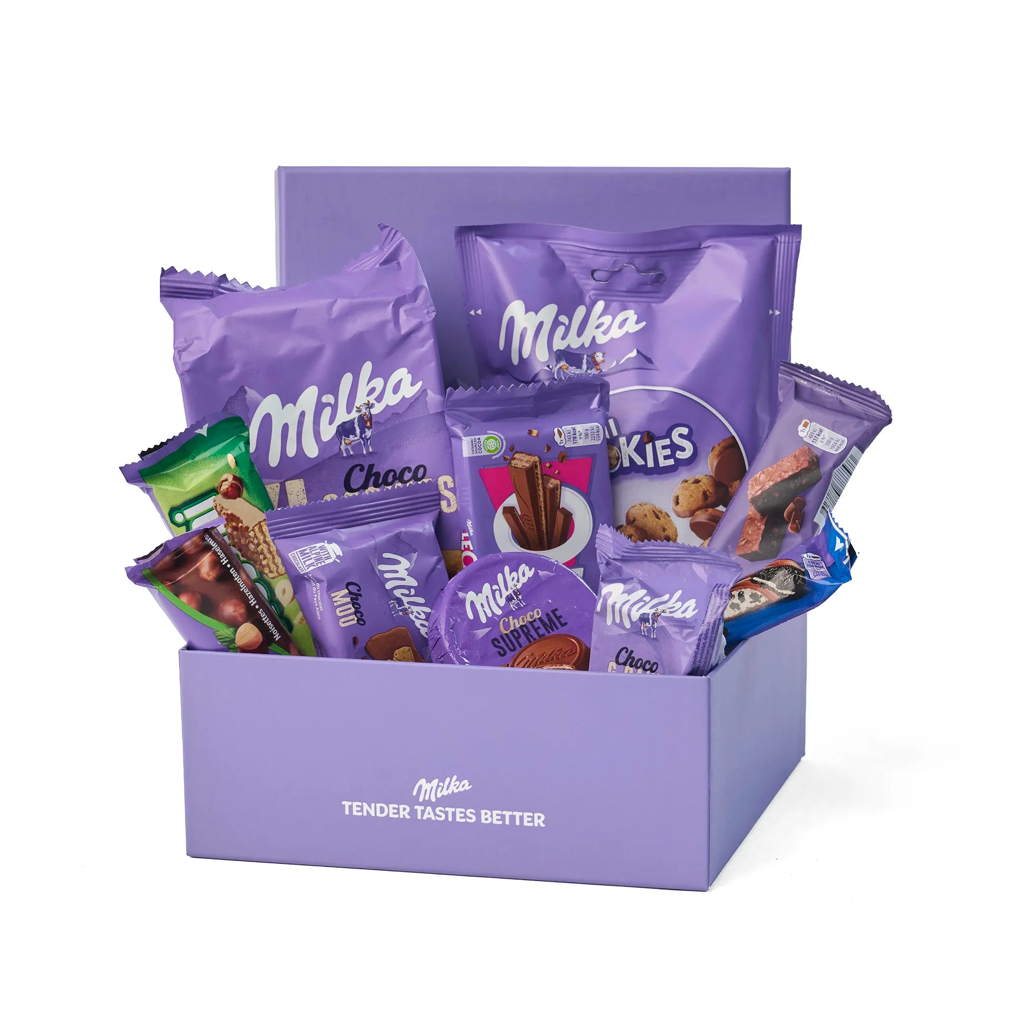 Gemini zei
1. Alles in de doos:
Milka Chocolate Gift Box Treasure mooi verpakt in de open cadeaudoos
