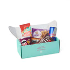 Snackbox On the road mooi verpakt in de open cadeaudoos