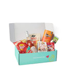 Aperitiefgeschenk 'Rosé Wine & Treats' mooi verpakt in de open cadeaudoos