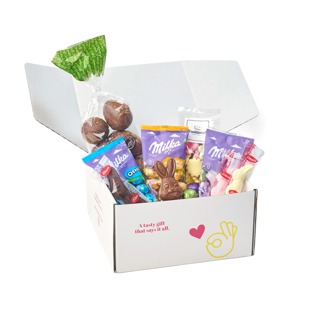 Paasgeschenk ‘Sweet Easter’ mooi verpakt in de open cadeaudoos